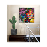 Hectarul - Tablou multicolor 80x80 cm din canva si lemn Dreamgirl Gilde